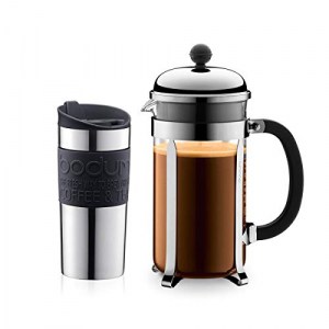Bodum Set aus Chambord Kaffeebereiter und Travel Mug Becher 0,35 l um 27,75 € statt 38,54 €