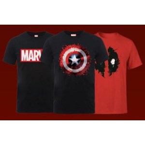 3 Marvel T-Shirts um 32 €