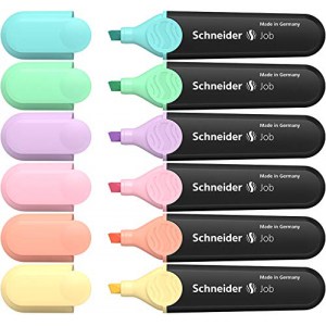 3x Schneider Job Pastell Textmarker, 6er-Etui um 6,24 € statt 11,16 €
