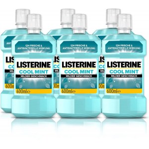 6x Listerine “Cool Mint” Mundspülung 600ml um 15,79 € statt 24,65 €