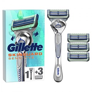 Gillette SkinGuard Sensitive Rasierer mit 4 Ersatzklingen um 9,62 € statt 13,24 €