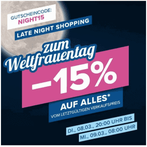 Hervis Weltfrauentag Late Night Shopping – 15% Rabatt auf (fast) ALLES