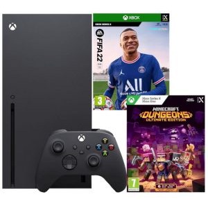 Xbox Series X 1 TB + FIFA 22 + Minecraft Dungeons: Ultimate Edition um 575 €