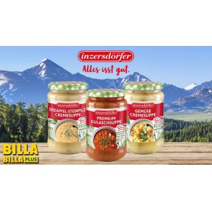 3x Inzersdorfer Suppe im Glas GRATIS testen (Marktguru + Billa [Plus])