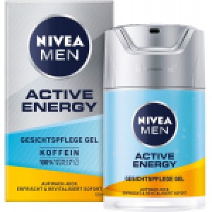 3x Nivea Men Active Energy Gesichtspflege Gel (50ml) um 12,66 € statt 23,85 €