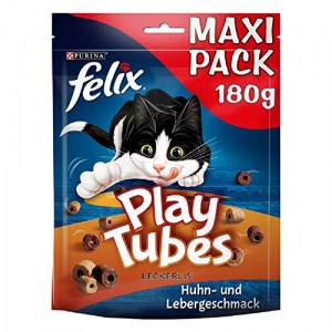 5x FELIX Play Tubes Katzensnack “Huhn- & Lebergeschmack” 180g um 3,26 € statt 14,29€