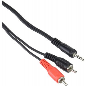 HAMA Audio-Kabel, 3,5-mm-Klinken-Stecker – 2 Cinch-Stecker, 5 m um 3,70 € statt 8,27 €