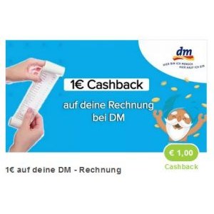 Marktguru APP – 1 € Cashback auf eure DM Rechnung (ab 5 € Einkauf)