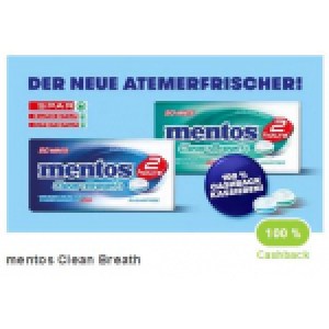 100% Cashback auf mentos Clean Breath (Spar-Gruppe & MPREIS)