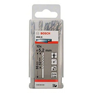 10x Bosch Professional Metallbohrer HSS-G geschliffen (Ø 5,2 mm) um 9,09 € statt 16,62 €