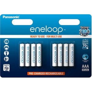 Panasonic eneloop Akku (Gen 4) Micro AAA NiMH 750mAh, 8er-Pack um 8,39 € statt 20,16 €