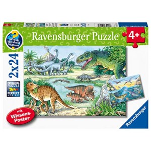 Ravensburger “Saurier und ihre Lebensräume” Kinderpuzzle (2×24 Teile) um 6,04 € statt 11,64 €
