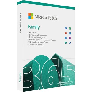 Microsoft 365 Family | 6 Nutzer | 12 Monate um 48,40 € statt 69,03 €