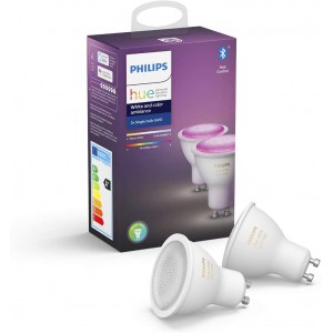 Philips Hue White & Color Ambiance GU10 LED Lampe Doppelpack (WHD) um 52,32 € statt 94,69 €