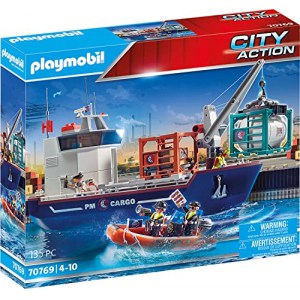 Playmobil 70769 Großes Containerschiff mit Zollboot um 44,44 € statt 77,78 €