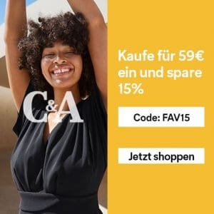 C&A Onlineshop – 15% Rabatt auf euren Einkauf inkl. Sale (ab 59 €) + gratis Versand