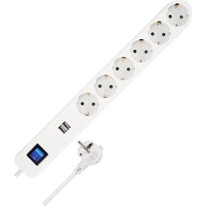 REV Ritter ICE Steckdosenleiste mit Schalter, 2x USB, 6-fach, 1.4m um 8,95 € statt 24,15 €