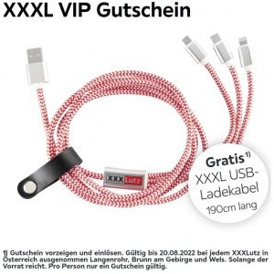 XXXLutz – GRATIS USB-Ladekabel (nur Abholung)