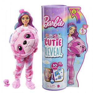 Barbie HJL59 – Cutie Reveal Puppe mit Faultier-Kostüm um 22,18 € statt 32,21 €