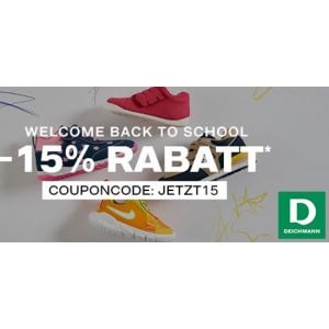 Deichmann – 15% Rabatt auf das “Back to school” Sortiment