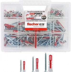 Fischer 544546 Duopower Kit (80 Duopower Dübel mit Schraube) um 14,05 € statt 18,42 €