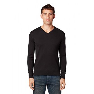 TOM TAILOR Herren Basic Pullover mit V-Ausschnitt (100% Baumwolle, viele Größen) um 6,59 € statt 20,59 €