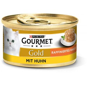 12x PURINA GOURMET Gold Raffiniertes Ragout Katzenfutter nass, mit Huhn 85g um 4,68 € statt 5,49 €