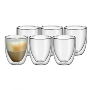 WMF Kult doppelwandige Cappuccino Gläser 250ml Set, 6-teilig um 23,18 € statt 42,24 €