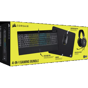 CORSAIR Gaming Set 4in1 (K55 RGB Pro Tastatur, HS50 Pro Headset, Harpoon RGB Pro Maus und MM100 Mauspad) um 94 € statt 119,99 €