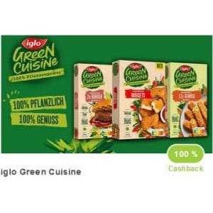 iglo Green Cuisine Produkt GRATIS testen (Marktguru App)