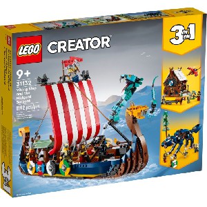 LEGO Creator 3in1 – Wikingerschiff mit Midgardschlange (31132) um 69,92 € statt 89,55 €