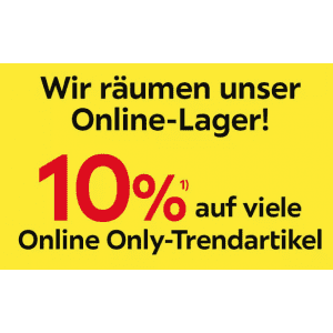 XXXLutz – 10% Rabatt auf Online Only Produkte