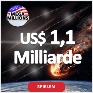 Mega Millions – 1100 Millionen US Dollar Jackpot – Tipps mit 40% Rabatt!