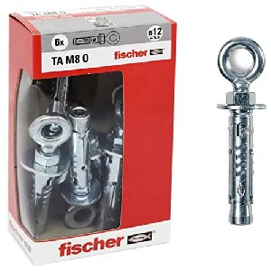 6x Fischer 71255 Stahldübel Ta M 8 mit Öse, Durchmesser 12mm um 13,41 € statt 16,60 €