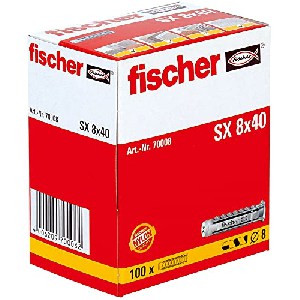 fischer Spreizdübel SX 8×40, 100er-Pack um 6,04 € statt 8,95 €