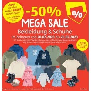 Hofer Mega Sale – 50% Rabatt auf lagernde Bekleidung & Schuhe