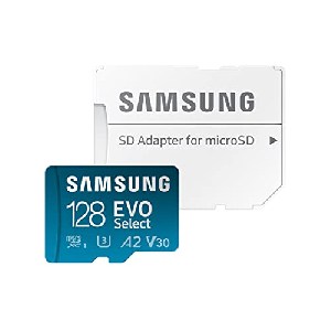 Samsung EVO Select R130 microSDXC 128GB Kit (UHS-I U3, A2, Class 10) um 11,09 € statt 12,80 €