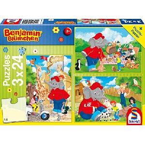 Schmidt Spiele “Benjamin Blümchen, Im Zoo” Kinderpuzzle (3×24) um 5,04 € statt 9,49 €