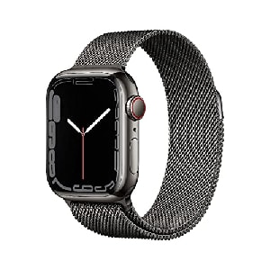 Apple Watch Series 7 (GPS + Cellular) 41mm Edelstahl graphit mit Milanaise-Armband graphit (MKJ23FD) um 533,45 € statt 0 €