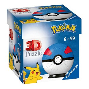 Ravensburger Puzzle 3D Puzzle-Ball Pokémon Pokéballs Superball (54 Teile) um 7,55 € statt 12,96 €