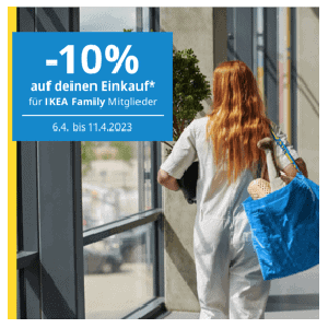 IKEA – 10% Rabatt auf euren Einkauf ab 100 € (bis 11.04.)