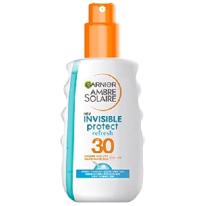 Garnier Ambre Solaire Invisible Protect Refresh LSF30 Sonnenschutz Spray mit kühlendem Frische Effekt 200mlum 6,42 € statt 15,95 €