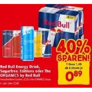 Interspar – Red Bull (div. Sorten) um 0,89€ statt 1,49 €
