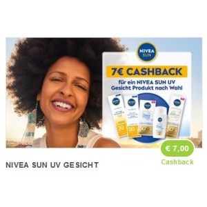 Marktguru – 7 € Cashback auf NIVEA SUN UV Gesicht Produkte (zB.: Sun UV Gesicht Anti-Age & Anti-Pigmentflecken Sonnenschutz LSF50 um 3,49 €)