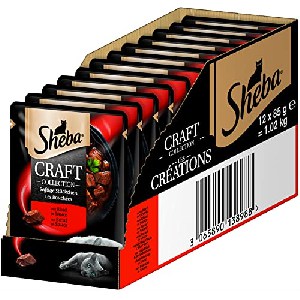 12x Sheba Craft Collection “Rindfleisch und Sauce” Katzennassfutter 85g um 6,60 € statt 11,09 €