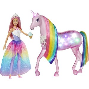 Barbie GWM78 – Dreamtopia Magisches Zauberlicht Einhorn mit Berührungsfunktion um 42,35 € statt 65,06 €