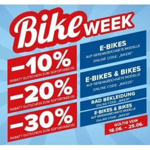 Hervis Rad-Aktion – bis zu 30% Rabatt auf E-Bikes/ Fahrräder & 30% Rabatt auf Radbekleidung