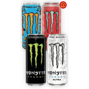 Monster Energy Dose um je 0,79 € statt 1,59 € ab 4 Stück bei Billa & Billa Plus