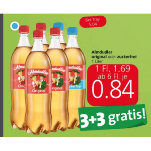 Almdudler 1L Flasche um je 0,84 € statt 1,69 € ab 6 Stück bei Spar