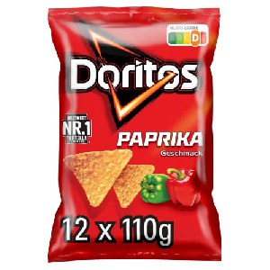 Doritos Paprika -Tortilla Nachos mit Paprika Geschmack (12 x 110g) um 13,96 € statt 29,88 €